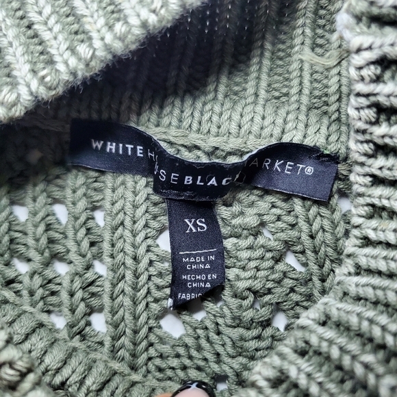 WHBM Ruffle Neck Cotton Sweater Sz XS - Picture 9 of 10